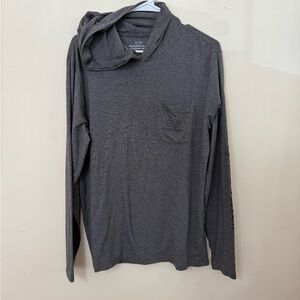 Vineyard Vines Gray Long Sleeve Tee with Hood